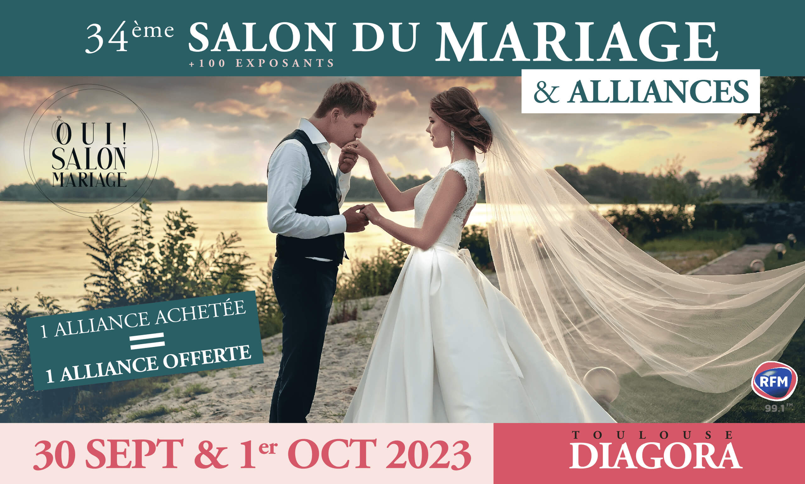 Affiche 34ème Salon du Mariage & Alliances Toulouse Diagora